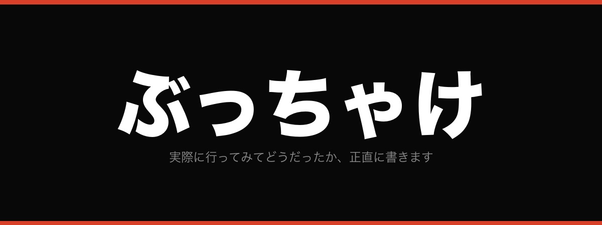 行ってみてぶっちゃけどうだったか